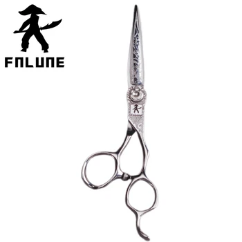 FnLune 6.0 6.8 inç Tungsten Çeliku Top Model Profesionale sallonit Gërshërë Prerë Barber Pajisje Flokësh të Qethur me Gërshërë