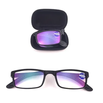 Foldable Syzet e Leximit të Palosshme Gratë Burrat Sheshin Vintage Presbyopia syzet me rastin Syze 1.0 1.5 2.0 2.5 3.0 3.5 4.0