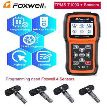 Foxwell T1000 TPMS Magnet Shërbimit Mjet TPM Sensor Dekoderi Kontrolloni RF Kryesore FOB Gomë Presionin e Monitorimit të Sistemit të Auto Kontrollor