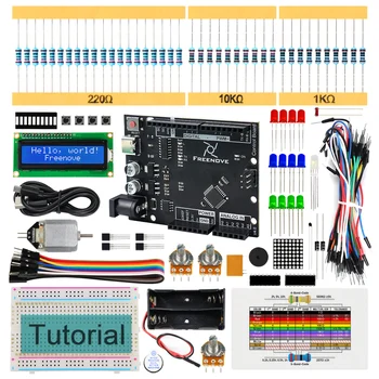 Freenove Super Starter Kit për Arduino UNO R3 V4, 152-Faqe Tutorial të Detajuar, 158 Artikuj, 25 Projekte