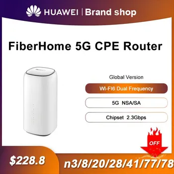Hapur Fiberhome 5G CPE Router Cat19 NSA+SA N41/n77/n78 Modem Wireless 5g Wireless Router, Kartë Sim Amplifiers Gigabit Router Rj11