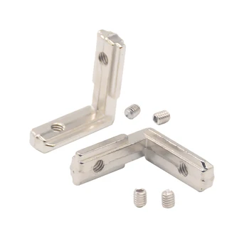 Hotsale T slot L lloj 90 Shkallë në vitin 2020 alumini lidhës kllapa fastener standardet e BE-20/30/40/45 seri alumini profilin pjesë