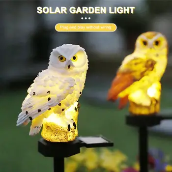 I Papërshkueshëm Nga Uji Në Natyrë Llambë Lanten Diellore Kopsht Dritë Energji Diellore Për Rrugë Oborr Oborr Lëndinë Owl Kafshëve Peizazh Ndriçim