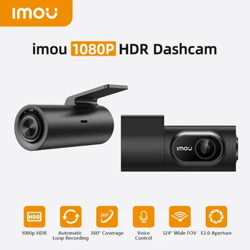 IMOU T200 Dash Cam 2MP Makinë DVR Video Recorder Vegim Nate Kontrolli Zë WiFi Dashcam 24H Makinë Kamera DVR Regjistrues