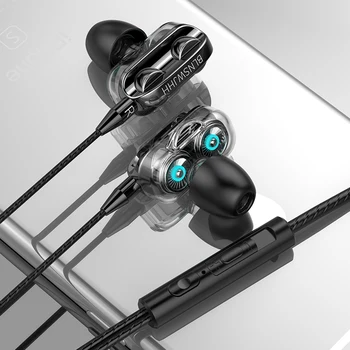 Kufjen HiFi Kufje Stereo 3,5 mm Zhurmë Uljen e Earbuds Sportive Kufje me Mic për Xiaomi Huawei Samsung iPhone