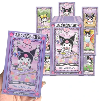 Kuromi Tarot Kuvertë Kartë Përshëndetje Kitty Sanrio Melodi 78Cards Lojës Kuvertë të Kartave Oracle Partisë duke Luajtur Kartën e Familjes Palë të Lojës