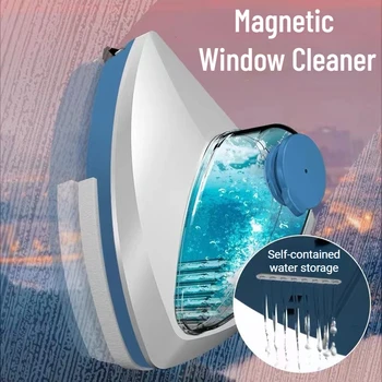 Magnetike Dritare Të Pastër Automatike Ujë Shkarkimit Xhami Pastrimi Furçë Për Dritare E Dyfishtë Anën Wiper Familjare Cleaning Tool