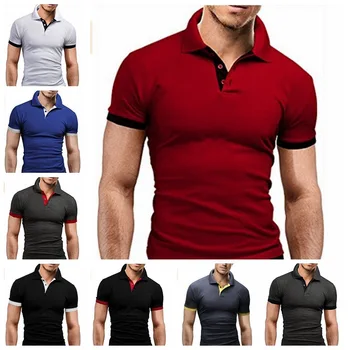 Moda Koncize e Burrave Këmishë të Rastit të Aftë të Pakta Mëngë të Shkurtra T Shirt Krye Mens Bluza e Re të Verës poleras hombre camiseta MY103