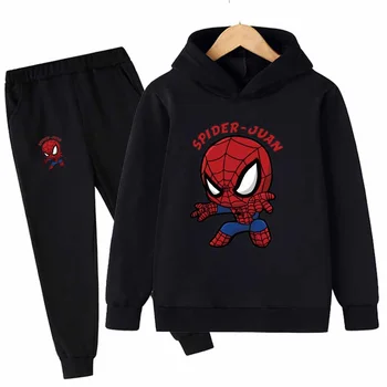 Moda Mrekulli Spider-burra hoodie Baby Djemtë Vajzë Rrobat e Vendos Fëmijën Fëmijët Veshje të Vendosur Fëmijët Sportive Xhup dhe Pantallona 2Pcs Përshtatet
