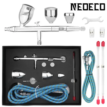 NEOECO NCT-183K Airbrush 2cc/5cc/13cc Detachable Lëngjeve Gota me Çorape, 0.3, 0.5, 0.8 mm Compression Përshtatet Rrymës Neelde kit