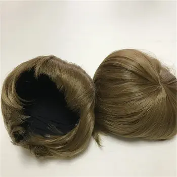 NPK Kafe Ngjyra Flokët e Drejtë Parukë Për 50-58cm Reborn Kukulla me Cilësi të Lartë Reborn Kukulla Sticked Flokët Parukë NPK Kukull Pajisje