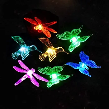 Në Natyrë Diellore Udhëhequr Kopsht Dritat Zog Flutur Dragonfly Dritat E Kunjit Dritat Ngjyra E Ndryshimit Të Dritës Diellore Led Dritë Outdoor Kopshti