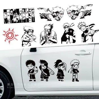 Personale Krijuese Anime Makinë Ngjitëse Naruto Sasuke Makinë Stickers, Laptop Gjemb Trungu Gjemb Decals Mur Lodra Klasike
