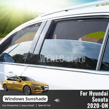 Për Hyundai Sonata 8 DN8 2020 2021 2022 2023 Magnetike Makinë Sunshade Para Xham Kuadër Pëlhurën e Pasme Dritare Anësore Dielli Hije