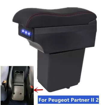 Për Peugeot Partner II 2 Armrest Kuti Për Peugeot Partner tepee Makinë Bordi Qendror magazinimit Kuti Retrofit me Makinë USB Pajisje