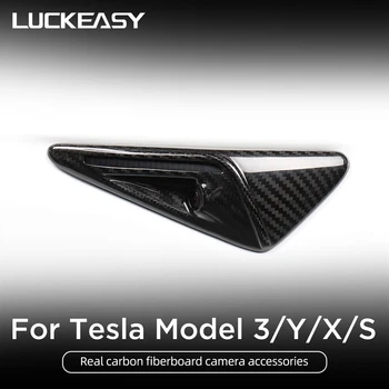 Për Tesla Modeli 3 Y S X Fibra Të Karbonit Pajisje Model3 2017-2023 Anën Standard Fletë Bordit Stickers Anën Kamera Mbrojtje Të Mbuluar