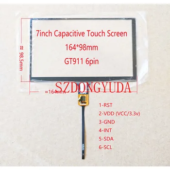 Re Touchpad 7 Inç 6Pin GT911 Chip 164*99 Për Lundrimit Makinë Ekran Capacitive Touch Digitizer 164mm*99mm