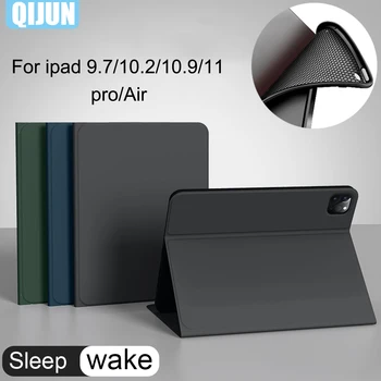 Smart Gjumë të zgjohen Rast për iPad Apple Pro 11 2018 Lëkurë miqësore pëlhurë të mbrojtur të mbuluar rregullueshme qëndrojë fundas A1980 A2013 A1934