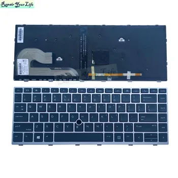 Spanjisht/Latin NE anglisht Shkod Tastierës për HP ZBook 14u G5 14u G6 EliteBook 745 G5 840 G5 846G5 L14378/L11307-001 L09813-B31