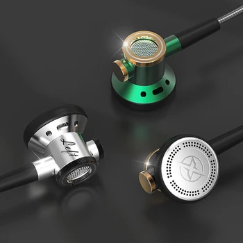Sport Kufje Me Mikrofon 3.5 mm HIFI Në Vesh Earphone Metalike Bas Kufjen me Zhurmë duke anuluar Earbuds