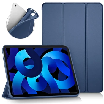 Tabletë Rast Për iPad Apple Ajrit 10.9 2022 (Air 5) 5 Brez A2588 A2589 A2591 Magnetike të Butë Silikoni Rrokullisje Smart Cover