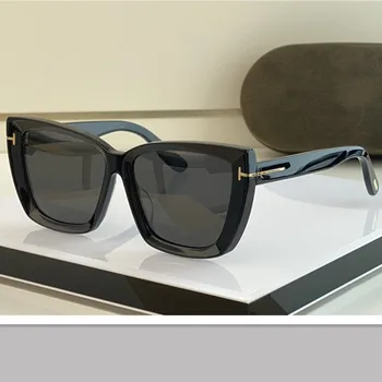 tom ford tf920 drejtkëndësh syze dielli grave markë projektuesi i zi leopard modës plazh Dielli syzet e festivalit oculos de sol feminino