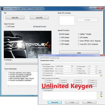 ToyoLex 3 Me të Pakufizuar Keygen Denso Toyota Lexus Mascheramento DTC Software Funziona Për KESS /KTAG/PCMtuner