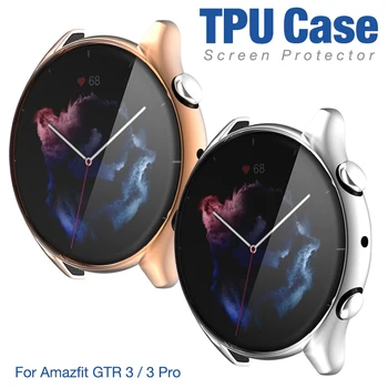 TPU Butë Mbrojtëse të Mbuluar Për Amazfit GTR3 Rast Ekran të Plotë Mbrojtësi Shell Parakolp e Lyera me Raste Për GTR 3 / 3 Pro smart watch
