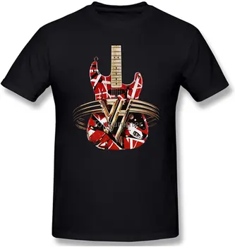 Van Halen Kitarë Vingtagemen E Shkurtër Mëngë të Rehatshme Dhe të Butë, Pambuk 100% e Ekuipazhit të T-Shirt