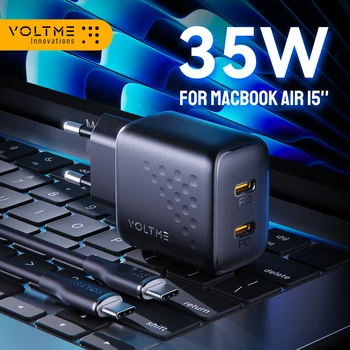 VOLTME 35W GaN USB C Pjatë e Shpejtë të Ngarkuar 4.0 3.0 PD USB-C Mbajtëse karikimi Për Macbook Air 15