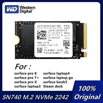 Western Digital WD SN740 M. 2 NVMe 2242 1TB 2TB 512GB 256GB SSD Solid State Drive PCIe4.0x4 për Microsoft Surface Pro X Laptop 3