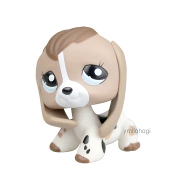 YASMINE Pet Shop Beagle Qen ngjyrë Bezhë Lopë të Bardhë Shtypura, Sytë Blu lps #2207
