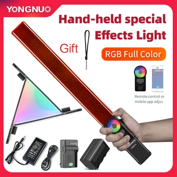 Yongnuo YN360 III YN360III Handheld 3200K-5500K Ngjyra RGB Akull Rrinë LED Drita e Videove Kontakt Rregullimi i Kontrolluar nga Telefoni App