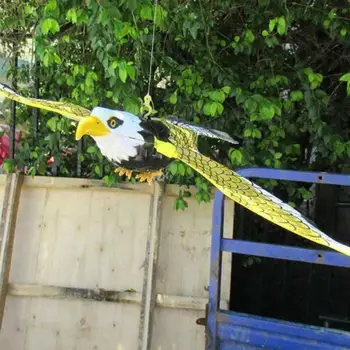 Zogu i Pakëndshëm Trembë Varur Shqiponja Fluturon Zogu Scarer Fluturues Dekor Kontrollit Scarecrow Decoy Zog Kopsht të Mbrojtur Kopsht Porta Y4H2