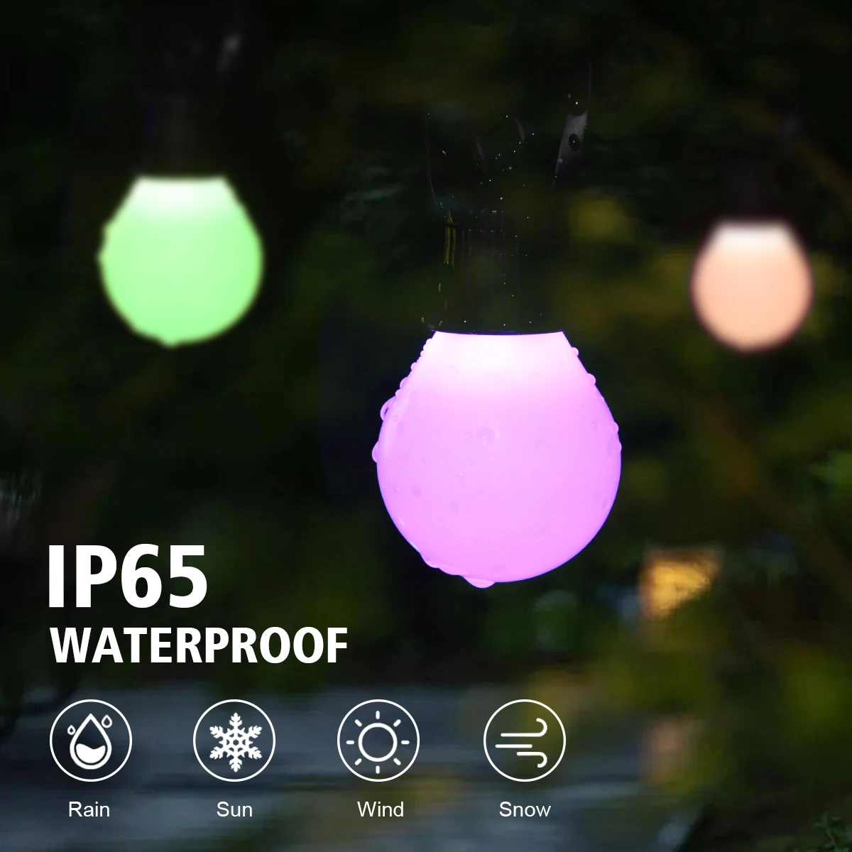 Bluetooth Ngjyra LED G40 Llambë Vargun 15 MILION 25 Blubs Festoon Zanash Dritat e Krishtlindjeve e Vitit të Ri Dhomë Outdoor Kopshti Dekor Kurorë . ' - ' . 4