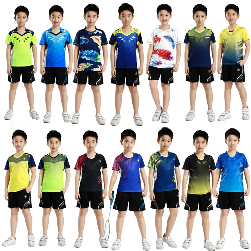 Fëmijët Sportive Badmintonit vendos për fëmijët ,Djemtë Tabela Tenis Trajnimit të përshtaten ,djemtë këmisha e tenisit Vajzat Drejtimin bluza me pantallona të shkurtra . ' - ' . 0
