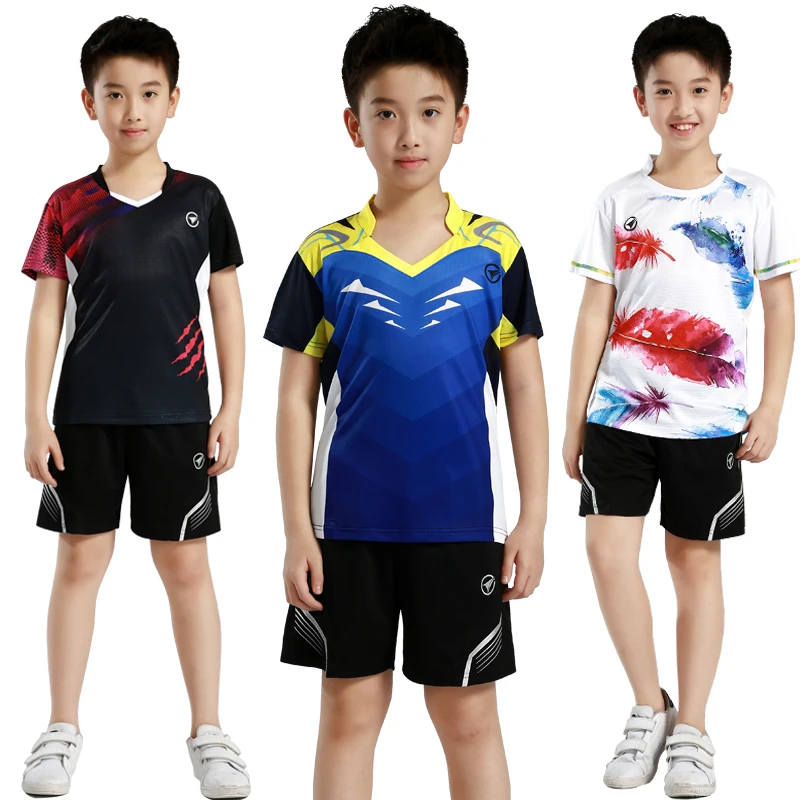 Fëmijët Sportive Badmintonit vendos për fëmijët ,Djemtë Tabela Tenis Trajnimit të përshtaten ,djemtë këmisha e tenisit Vajzat Drejtimin bluza me pantallona të shkurtra . ' - ' . 1