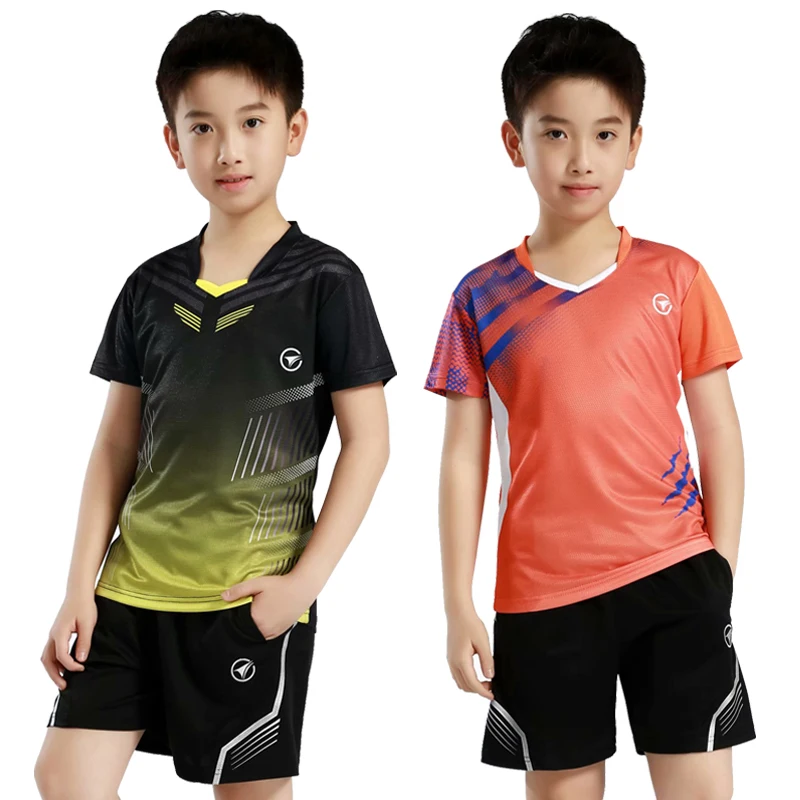 Fëmijët Sportive Badmintonit vendos për fëmijët ,Djemtë Tabela Tenis Trajnimit të përshtaten ,djemtë këmisha e tenisit Vajzat Drejtimin bluza me pantallona të shkurtra . ' - ' . 2