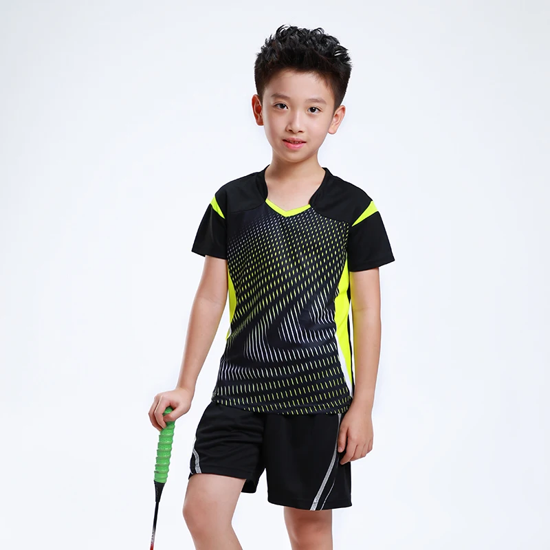 Fëmijët Sportive Badmintonit vendos për fëmijët ,Djemtë Tabela Tenis Trajnimit të përshtaten ,djemtë këmisha e tenisit Vajzat Drejtimin bluza me pantallona të shkurtra . ' - ' . 5