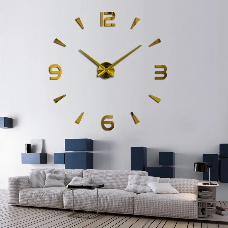 Re Mur Ora Kuarc Watch reloj de përgatitur Dizajn Modern të Mëdha Dekorative Orë Evropës Akrilik Stickers Dhomë të Gjallë klok . ' - ' . 1