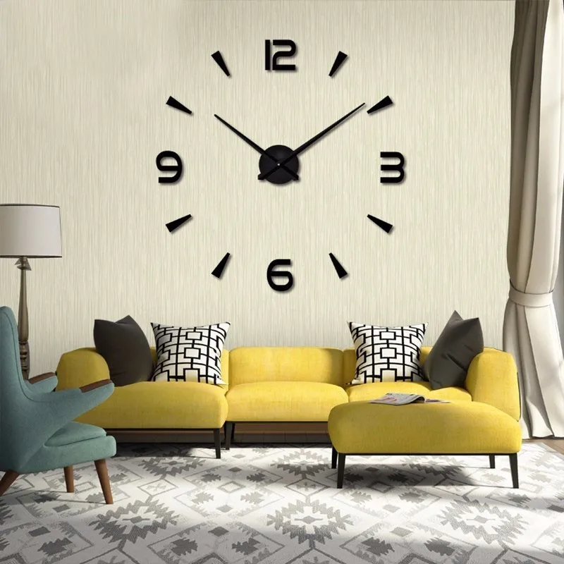 Re Mur Ora Kuarc Watch reloj de përgatitur Dizajn Modern të Mëdha Dekorative Orë Evropës Akrilik Stickers Dhomë të Gjallë klok . ' - ' . 3