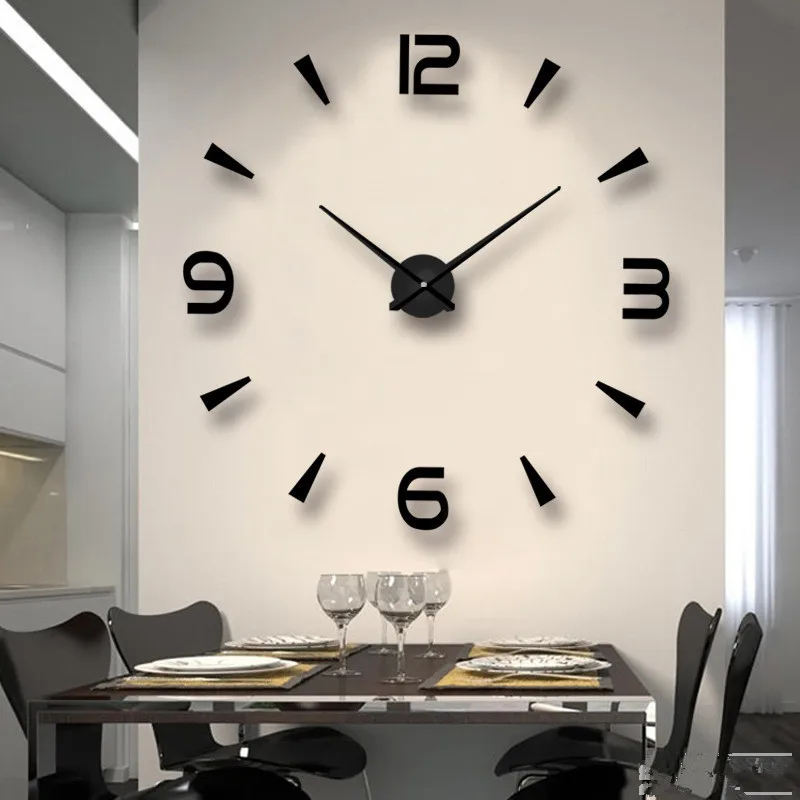 Re Mur Ora Kuarc Watch reloj de përgatitur Dizajn Modern të Mëdha Dekorative Orë Evropës Akrilik Stickers Dhomë të Gjallë klok . ' - ' . 4