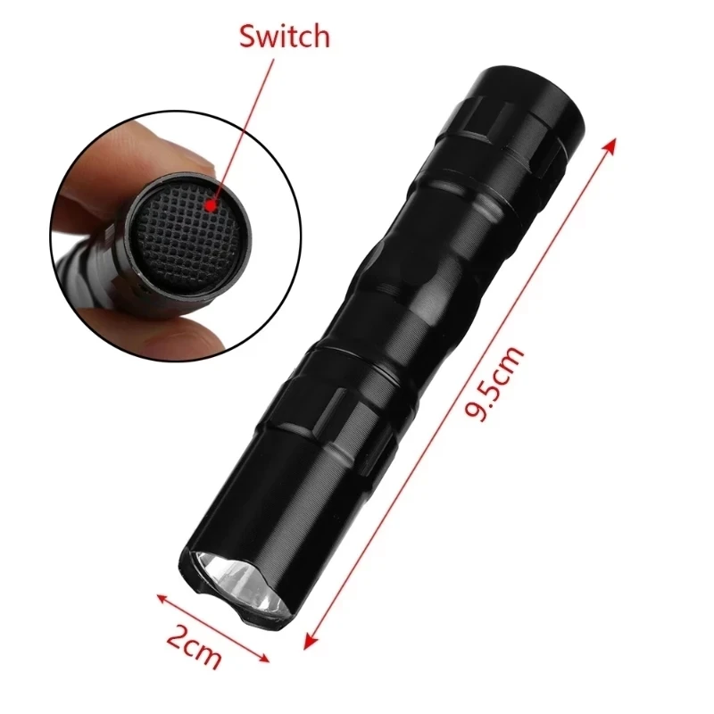 Mini Portativ LED elektrik Dore Ultra të Ndritshme të Lartë Lumens Handheld Stilolaps Dritë përdor bateri AA Pishtar Për Natyrë Kampe Emergjence . ' - ' . 4