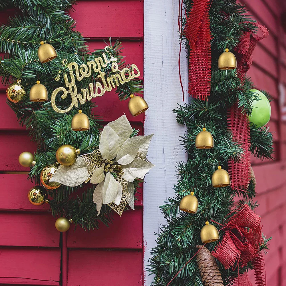 Bell Jingle Bells Mini Metalik Krishtlindjeve Vogël Cowbell Dekorative Lopë Fshatar Vintage Pet Stoli E Erës Artizanale Delet E Varur Në Pemë . ' - ' . 4