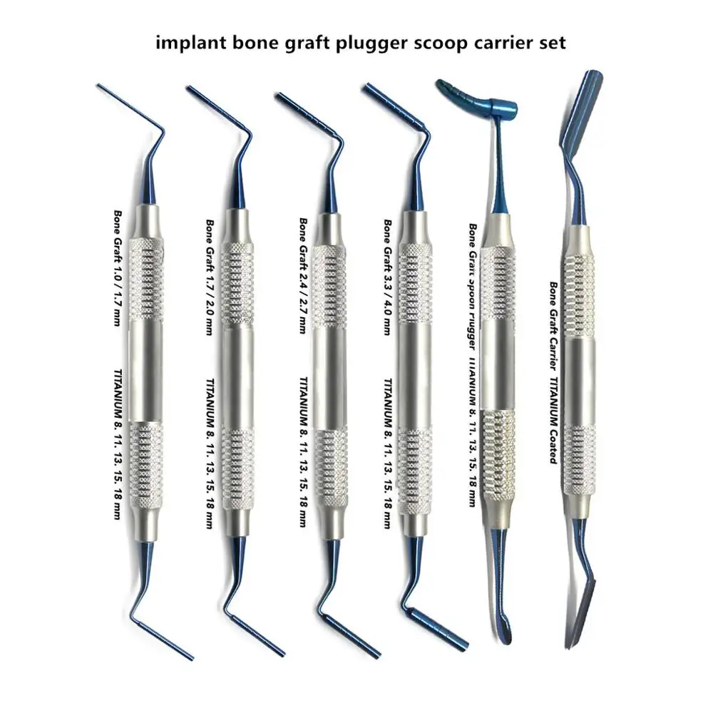 6PCS Dentare marrje RYSHFETI KOCKAVE/PAKER VENDOSUR Shartim Bartës Pluggers Lugë Implant . ' - ' . 0