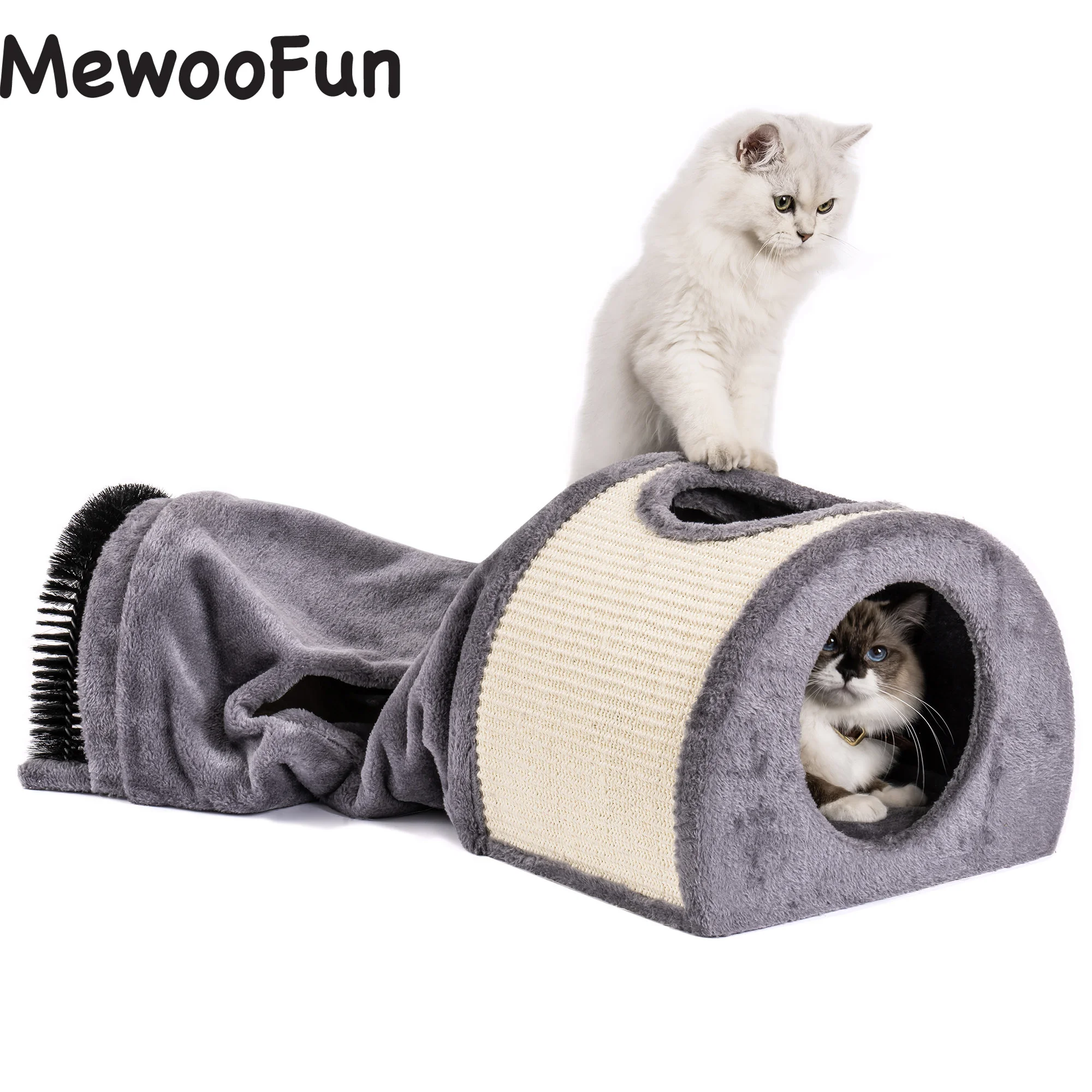 Mewoofun Cat Tunelit Cat Shtrat Lodra të Butë, të Rehatshme Multifunction Groomer Masazh Guximshëm Sisal Qilim të NA Mbështetur Dropshipping . ' - ' . 0
