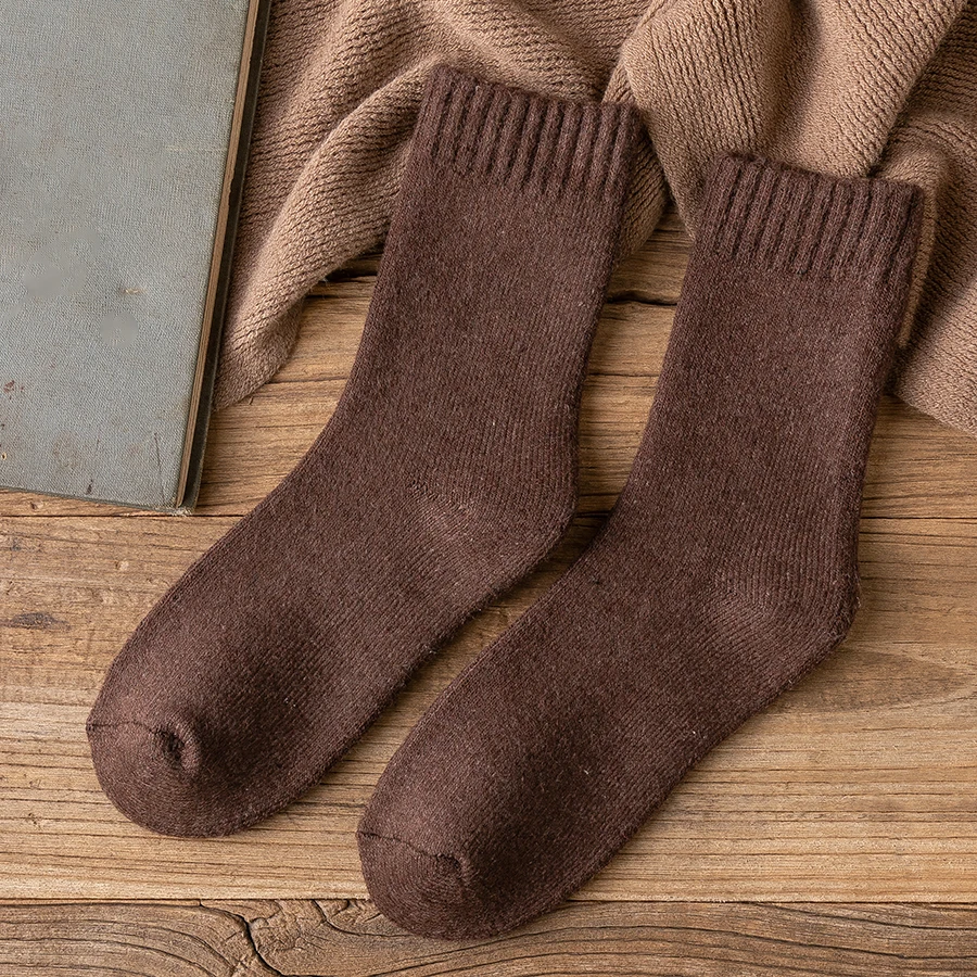 Çorape Leshi Njerëzve Të Trashë Të Reja 2023 Dimrit Kashmiri Vintage Evropës Stil Të Ngrohtë Gjatë Goditje Të Rehatshme Mashkull Burrin Dhuratë Meias 7 Ngjyrat . ' - ' . 3