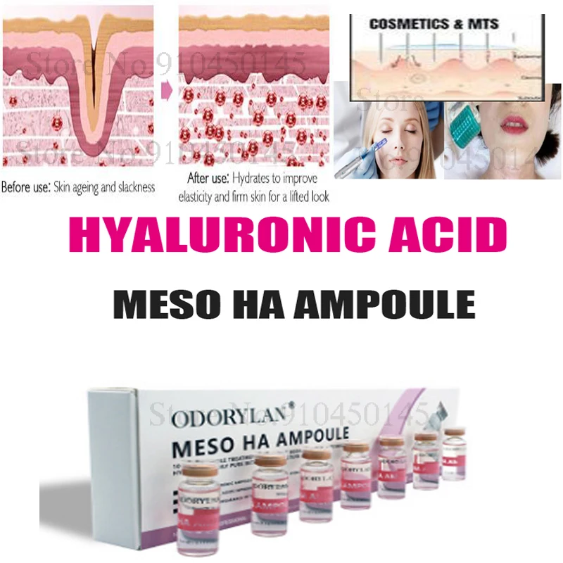 10 shishe 5ml ndërlidhura HA Acidi hialuronik të Pastër Mikro Molekulare Mesotherapy HA Kolagjenit Acidi hialuronik Zbardhjen e Lëkurës Serum . ' - ' . 2