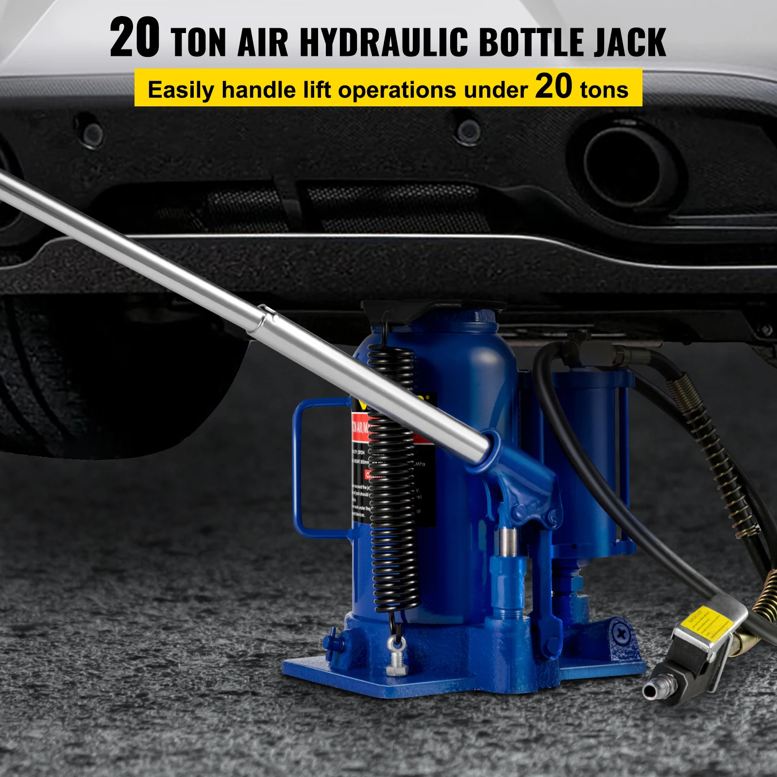 VEVOR 20 Ton 4Ft Ajrit Hidraulike Shishe Makinë Jack Mjet për Heqjen e Fermës Automjetet e Rënda të Detyrës Makineri e Pajisje Industriale Riparim . ' - ' . 1