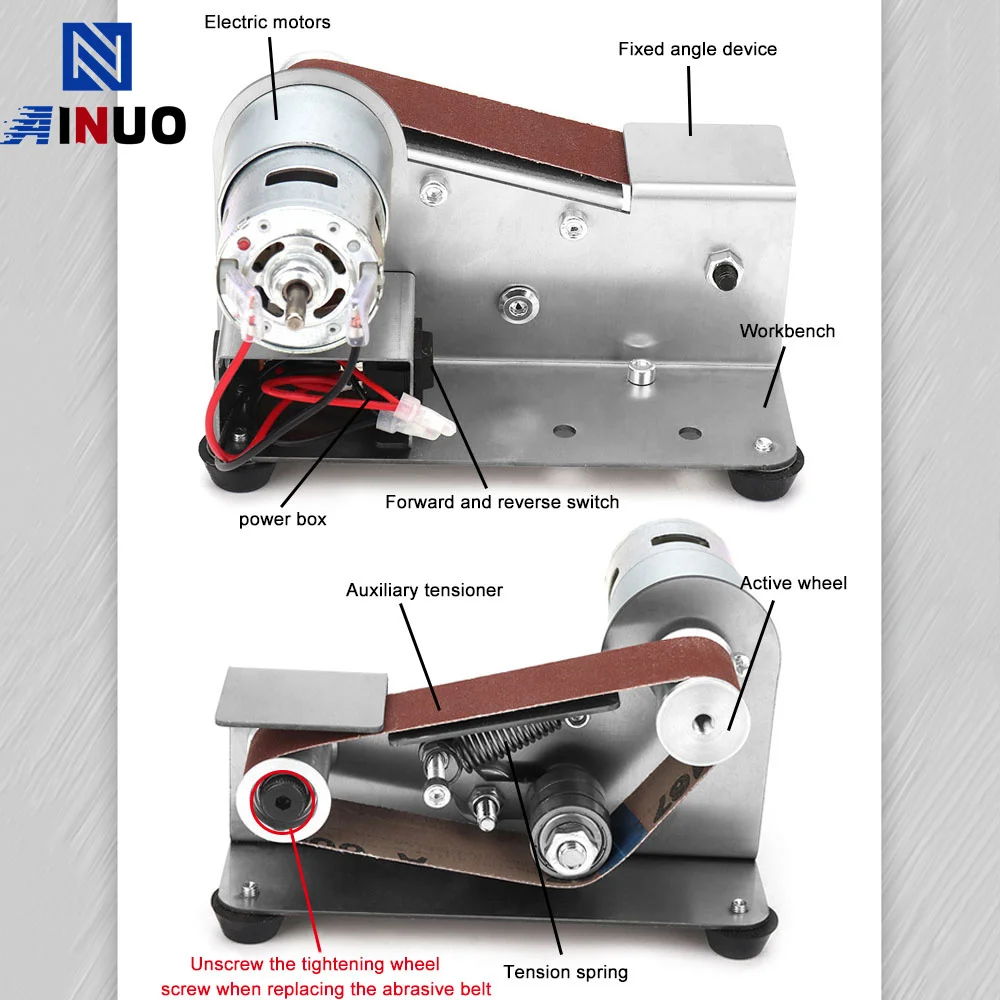 110/220V Mini Electric Rrip Sander DIY Lustrim Rëndë Makinë Multifunksionale Mulli Prestar Skajet Sharpener 10PCS Rrip . ' - ' . 2